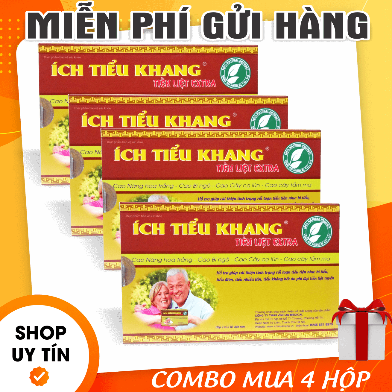ích tiểu khang tiền liệt extra           ( combo 4 hộp)